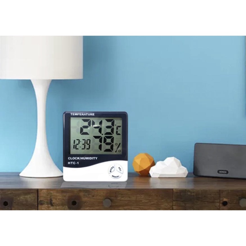 Đồng hồ đo nhiệt độ - độ ẩm htc1, nhiệt kế ẩm điện tử màn hình lcd sắc nét