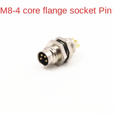 M8 Ổ cắm 4P dạng chân (Đầu Nối 4 Lõi), Kích Thước Lỗ 8MM | Chuẩn Chống Nước | Tùy chọn: Ổ Cắm + Đầu Cắm | Đầu Nối 3-4 Lõi