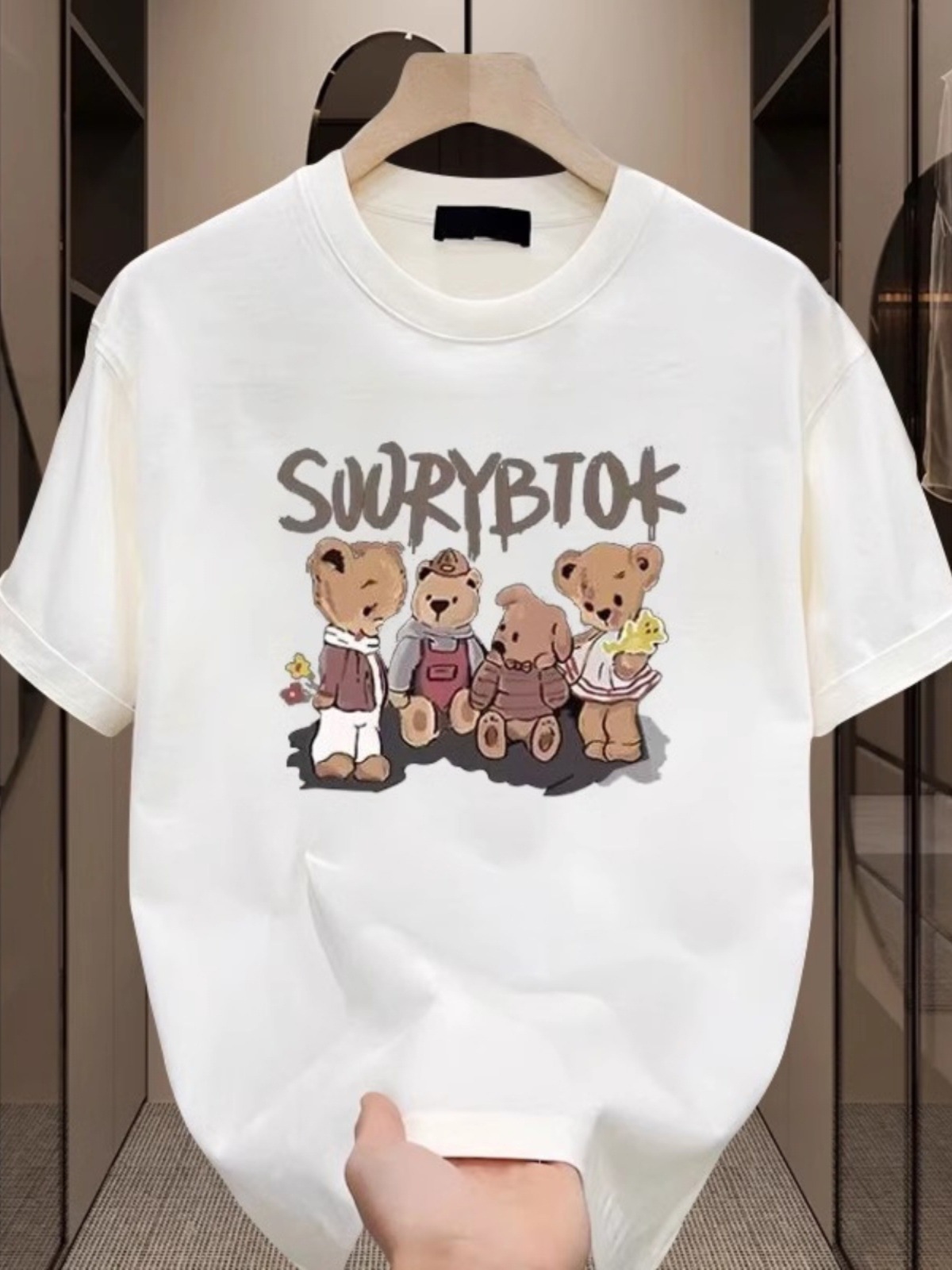 2025 Năm Mới Cotton Cổ Tròn Tay Ngắn T Áo Sơ Mi Thương Hiệu Thời Trang Kiểu Mỹ In Hoa Cotton Ngắn Tay T Áo Thun Nam Nữ 2025 Áo Mặc Trong Dễ Phối Giản Dị Mù