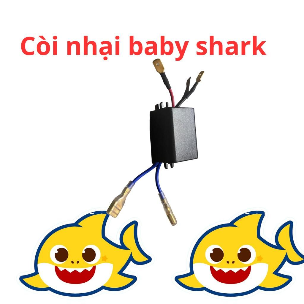 chíp nhại còi  baby shark dùng cho các dòng xe máy như wave sirius exciter winenr vision dream bảo hành 6 tháng