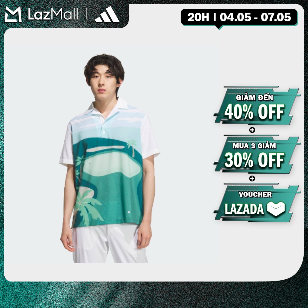 [20H 4.5-2H 5.5-MUA 3 GIẢM 30%] adidas Đánh gôn Áo Polo Ngắn Tay Phủ Họa Tiết PG Nam trắng JE7136