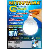 LAMPU/BOHLAM LED EMERGENCY MITSUYAMA 35WATT MS-E9835C CERDAS SERIES - OTOMATIS MENYALA SAAT MATI LAMPU CAHAYA TERANG