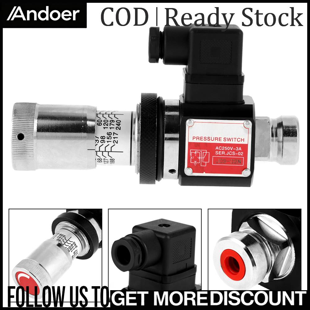 Andoer ERYUE วาล์วสวิตช์รีเลย์ความดันไฮดรอลิกพร้อมเครื่องชั่งที่ชัดเจนเพื่อการควบคุมที่แม่นยำ 30-210kgcm² สำหรับระบบน้ำมันไฮดรอลิกแบบนิวเมติก ราคา 2,416 บาท*ส่งฟรี