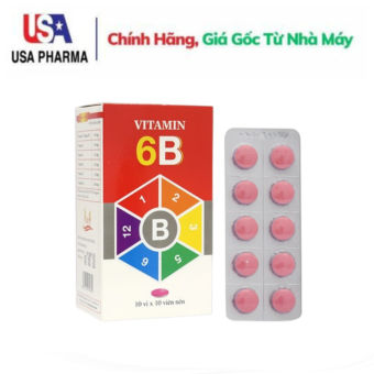 Vitamin 6B Bổ sung vitamin nhóm B, giúp bồi bổ sức khỏe, tăng cường sức đề kháng, phòng các bệnh do thiếu hụt vitamin