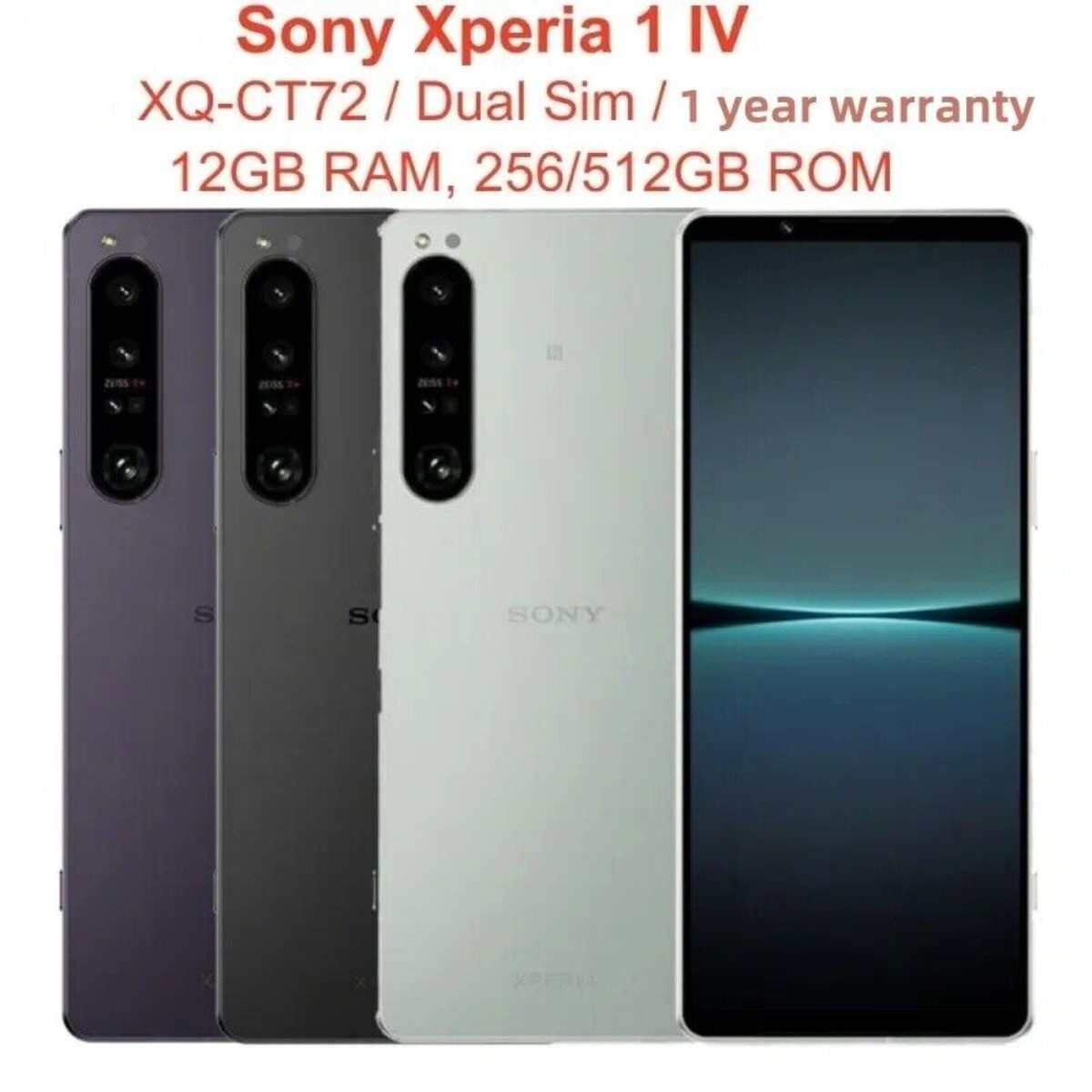 Sony Xperia 1 IV (5G) XQ-CT72 XQ-CT54 Unlocked Original 256GB /512GB Unlocked Android Smartphone ราคา 16,288 บาท*ส่งฟรี