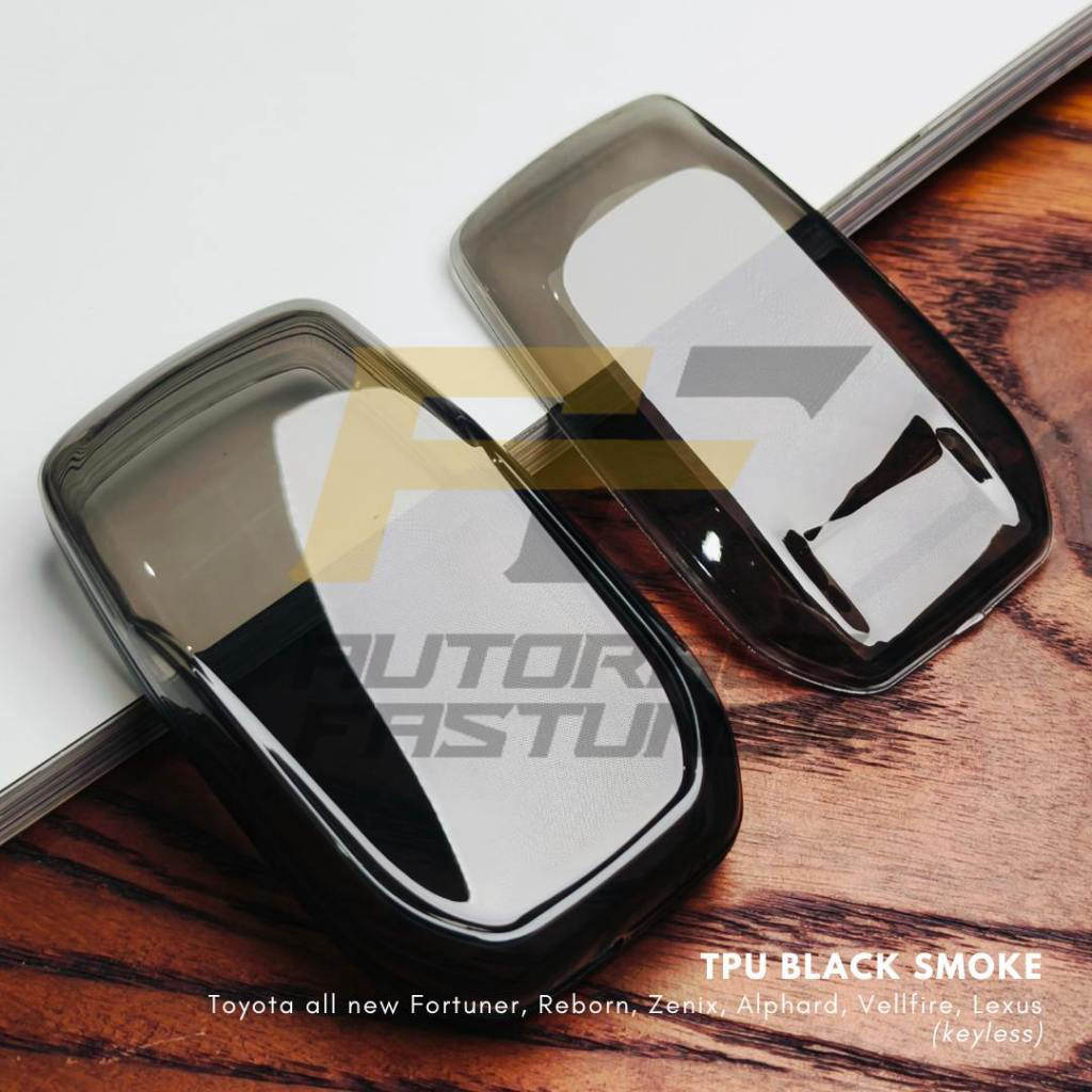 Sarung Kunci Transparan Hitam Toyota Alphard Vellfire Innova Reborn Q Venturer Zenix Lexus All New Fortuner VRZ Keyless TPU Cover Casing Soft Case Silikon Remote Black Smoke Pelindung Kunci Mobil Gantungan Kunci Harga 40,000 rupiah*Gratis Ongkir
