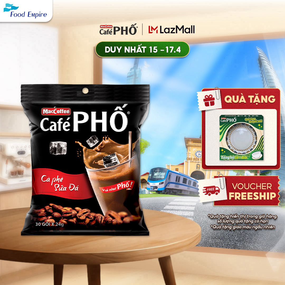 Túi Cà phê Phố Sữa Đá - Maccoffee (túi 30 gói x 24g)