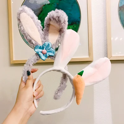 Rabbit Ears Hair Hoop Female Face Wash Versatile Outer Starting Bale Cute Fairy Mori Style Hairband South Korea Immortal Online Celebrity Headband