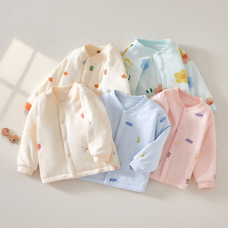 JOYNCLEON 80-100cm baby single breasted cotton jacket for girls, cotton jacket for babies, and newborn clothes.