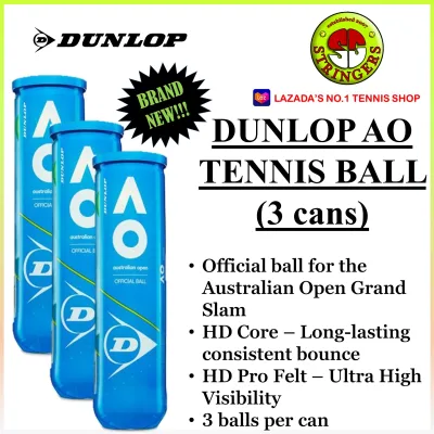 Dunlop Australian Open Tennis Ball Value Pack [3 cans]
