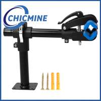 Chicmine Bicycle Maintenance Clamp Adjustable Bike Maintenance Stand Bike Repair Stand Wall Mount with 360° Swivel Clamp – Durable Mtb Road Mountain Bike Maintenance Rack Holder Bicycle Repair for Easy