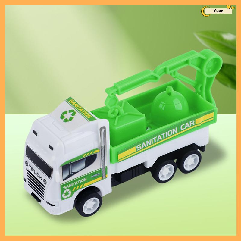 Yuan Đồ chơi trẻ em: Mô hình xe vệ sinh quán tính, xe kéo lùi, xe công binh quân sự, xe cứu hỏa – Đồ chơi bé trai, quà tặng cho trẻ em - 6