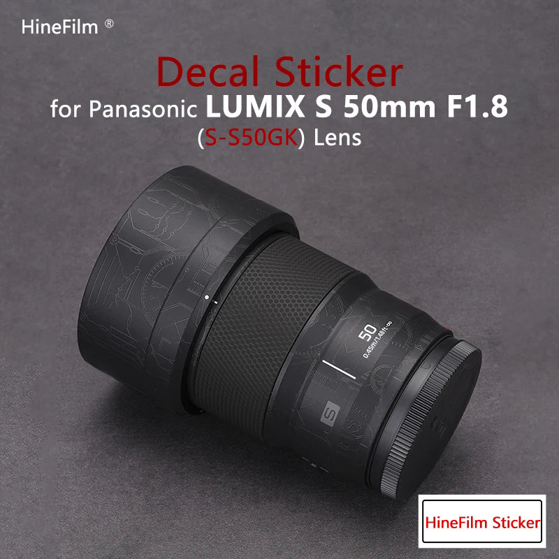 Lumix 50 F1.8 S Ống Kính Da Cao Cấp Decal Da Cho Panasonic Lumix S 50Mm F1.8 Ống Kính Bảo Vệ Sticker Chống Xước Bìa Phim