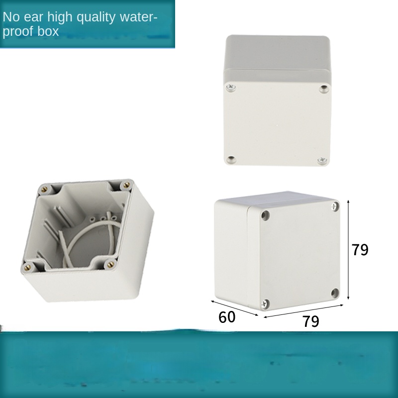 Vỏ Nhựa Chống Nước 79x79x60 mm | Kehua F-type Xám Công Nghiệp IP65 Hộp Tủ Điều Khiển Tự Động Hóa Công Nghiệp