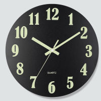 12 Inch Wooden Wall Clock Luminous Silent Non-Ticking Bedroom Home Decor Gift Souvenir