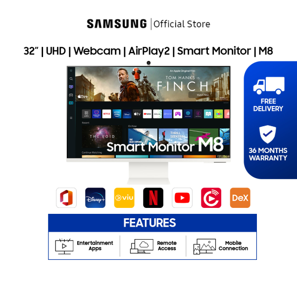 [Bulky] Samsung 32 UHD Monitor with Smart TV Experience and Iconic Slim Design / LS32BM801UEXXS / 36 Months Warranty Singapore