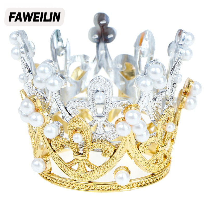 FAWEILIN [Ifashion365] 1มินิไทยเค้กด้านบนคริสตัลเพิร์ลหูฟังสำหรับเด็กเครื่องประดับผม VN ราคา 12 บาท*ส่งฟรี