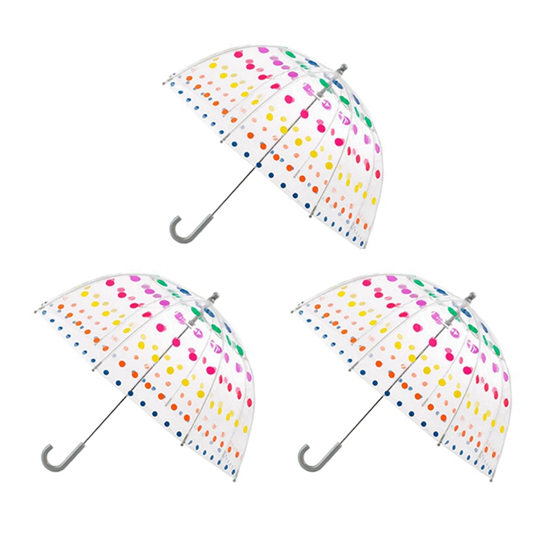 3X Kid's Clear Bubble Umbrella Men's and Women's Children's Umbrellas Transparent Long Handle Fashion Umbrella ราคา  490 บาท*ส่งฟรี