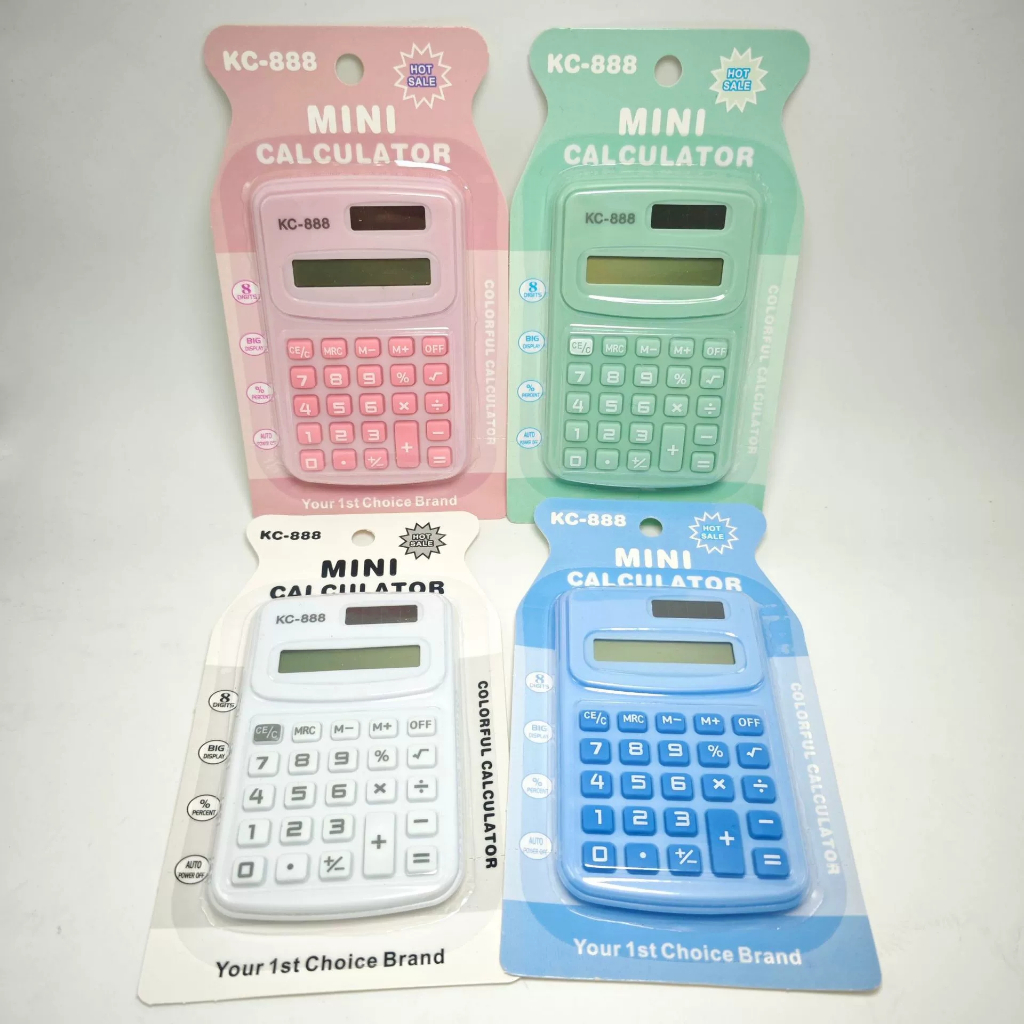 Kalkulator Kecil 8 Digit Calculator Mini Pocket Full Color Warna Macaroon Lucu Pastel Soft Estetik Aesthetic