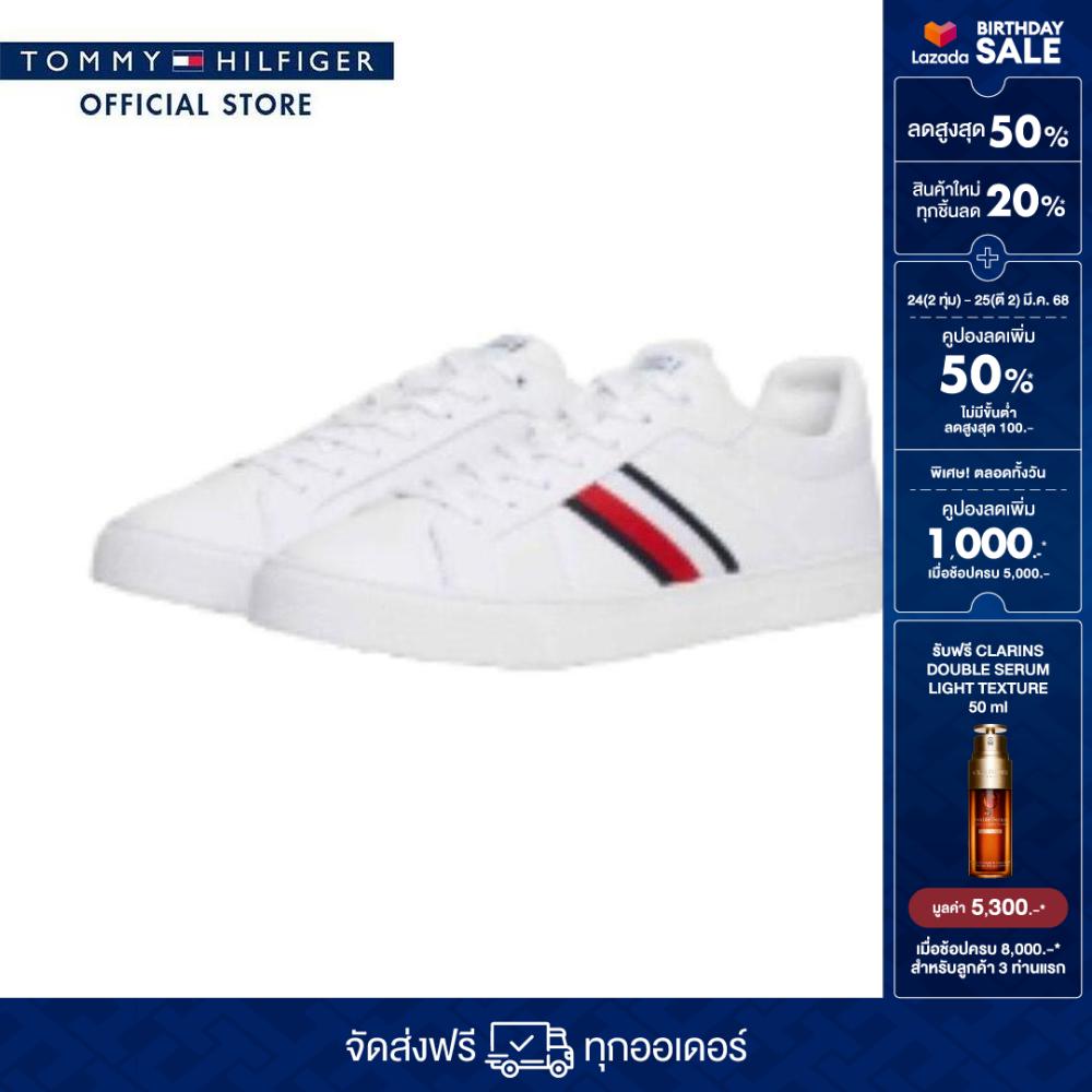 Tommy Hilfiger Men Sneakers Model FM0FM05163 YBS - White ราคา 3,843 บาท*ส่งฟรี