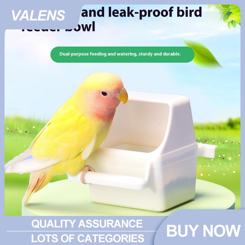 [Valen] Housewear & Furnishings Công suất lớn chim trung chuyển Hộp chống giật gân chim thực phẩm quả bền Vẹt ăn hộp cho chim vừa nhỏ - 6