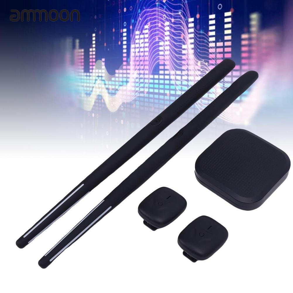 Ammoon Bộ cây gõ trống không khí Kit nhiều chế độ điện Bộ cây gõ trống không khí Kit 3D cảm biến chuyển động Rugged Xây Dựng Đối với trang chủ