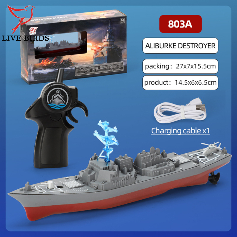 100%Authentic!2.4g Remote Control Ship Simulation High-speed Warship Electric Mini Water Toy For Kids Gifts ราคา 387 บาท*ส่งฟรี