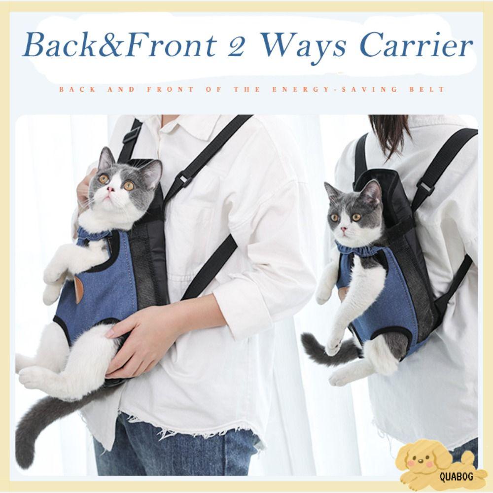 QUABOG Portable Transport Pet Bag Pet Cat Backpack Cat Front Shoulder