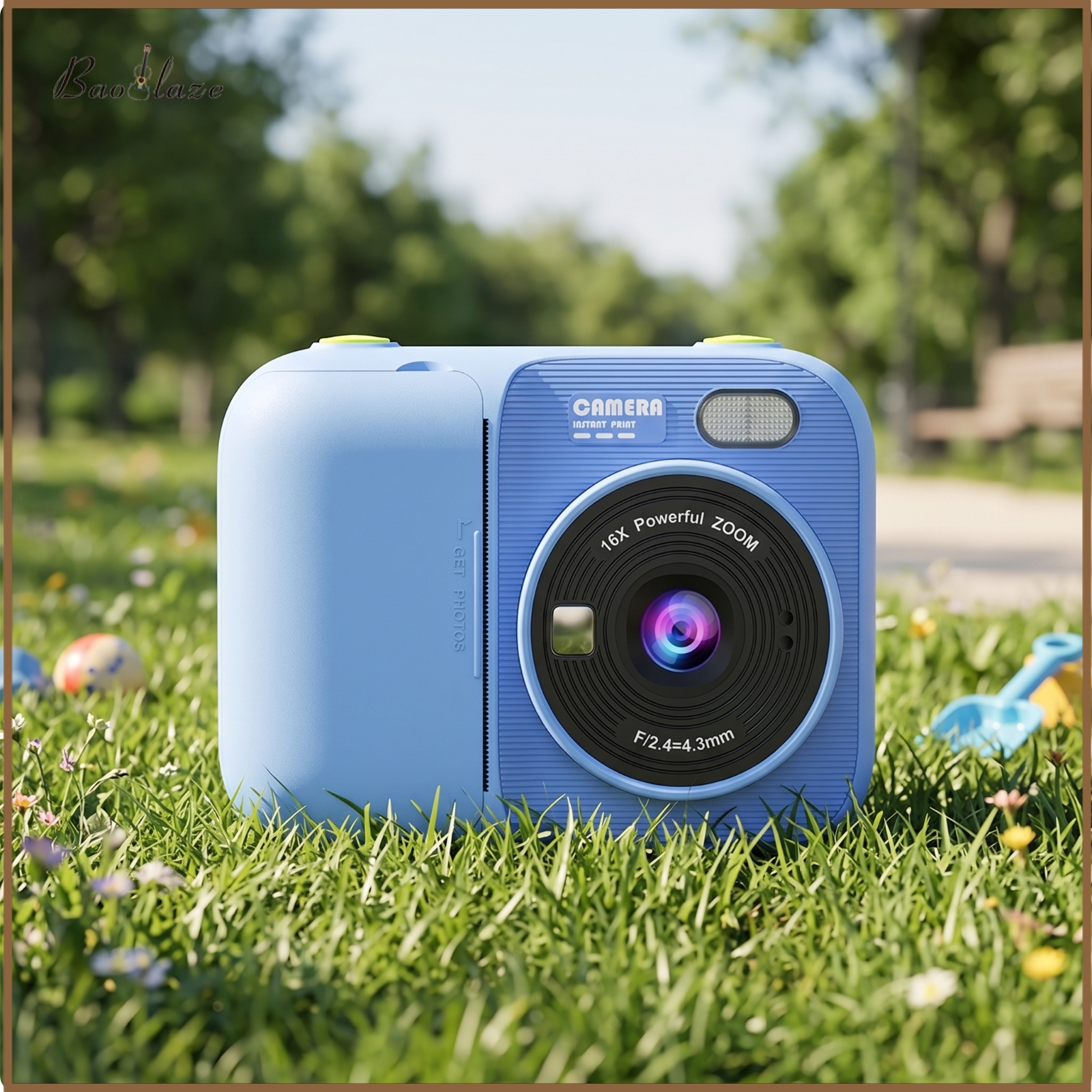 Baoblaze Portable Children's Camera with Printer Compact Instant Print Camera with Screen Handheld Easy-to-Use for Travel, Parties ราคา 3,796 บาท*ส่งฟรี