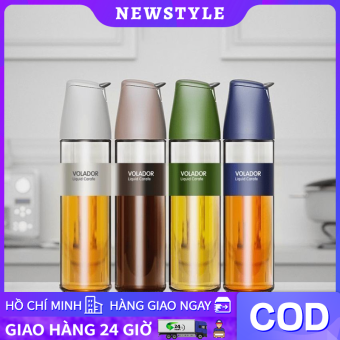 Bình đựng dầu ăn thông minh nắp tự đóng mở, chai đựng dầu ăn thủy tinh cao cấp sang trọng