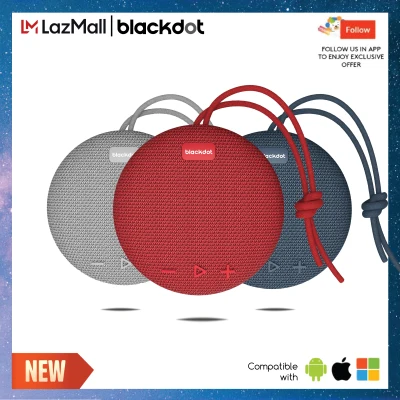 Blackdot Pancake Wireless Speakers With In-built Mic, Premium Audio, High Bass & Waterproof