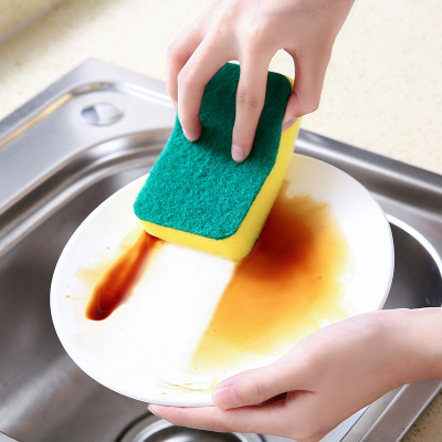 Miếng cọ rửa miếng bọt biển khối chà vua rửa chén vải miếng bọt biển làm sạch nhà bếp lau