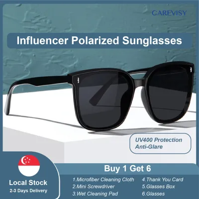CAREVISY Influencer Polarized Sunglasses UV400 Protection Anti Glare Driving Fishing Outdoor Activities Sunglasses for Adults Men Women C6038