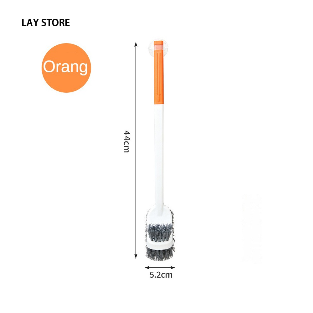OUDAIXIU Non polluting hands, environmentally friendly double-sided cleaning brush, thick hair, healthy ultra long wall mounted smooth ราคา 51 บาท*ส่งฟรี