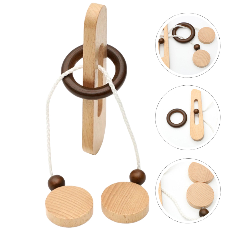 Creamnin Đồ chơi khóa cổ điển truyền thống Đồ chơi mở khóa bằng gỗ đồ chơi đồ chơi đồ chơi đồ chơi đồ chơi cổ