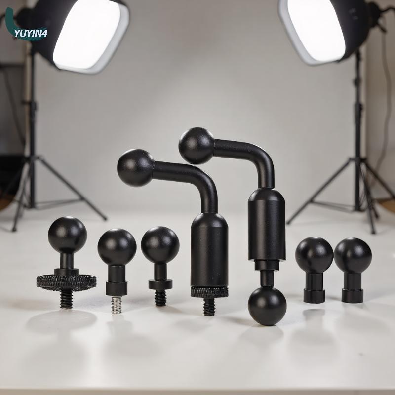 YUYIN4 1 3PCs cho 13 12 insta360 hành động 5pro Pocket 3 chủ ổ cắm Cánh tay nối điện thoại đứng 17mm bóng Đầu Adapter núi 1 4 vít