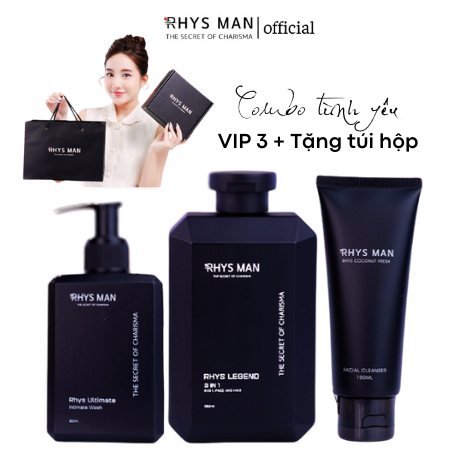 [COMBO 3 SP+ Túi Hộp] Sữa tắm gội nam 3in1 350 ml & Sữa rửa mặt nam 100ml & Dung dịch vệ sinh nam 12