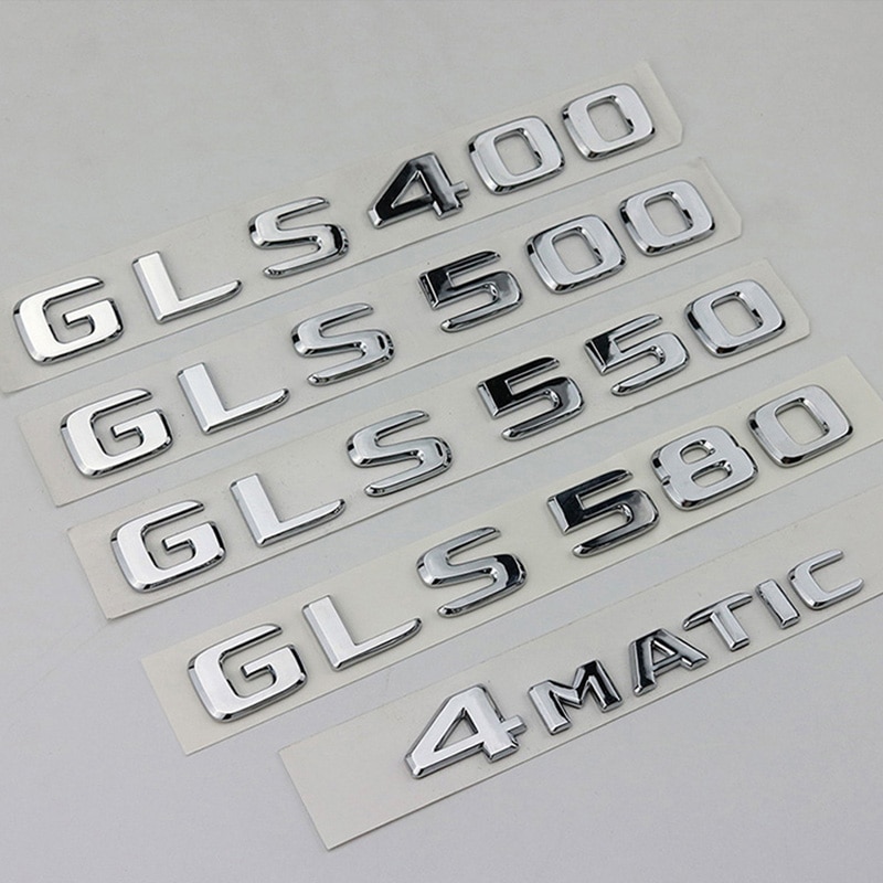 Hot 3d ABS Letters Car Trunk Badge Sticker GLS400 GLS500 GLS550 GLS580