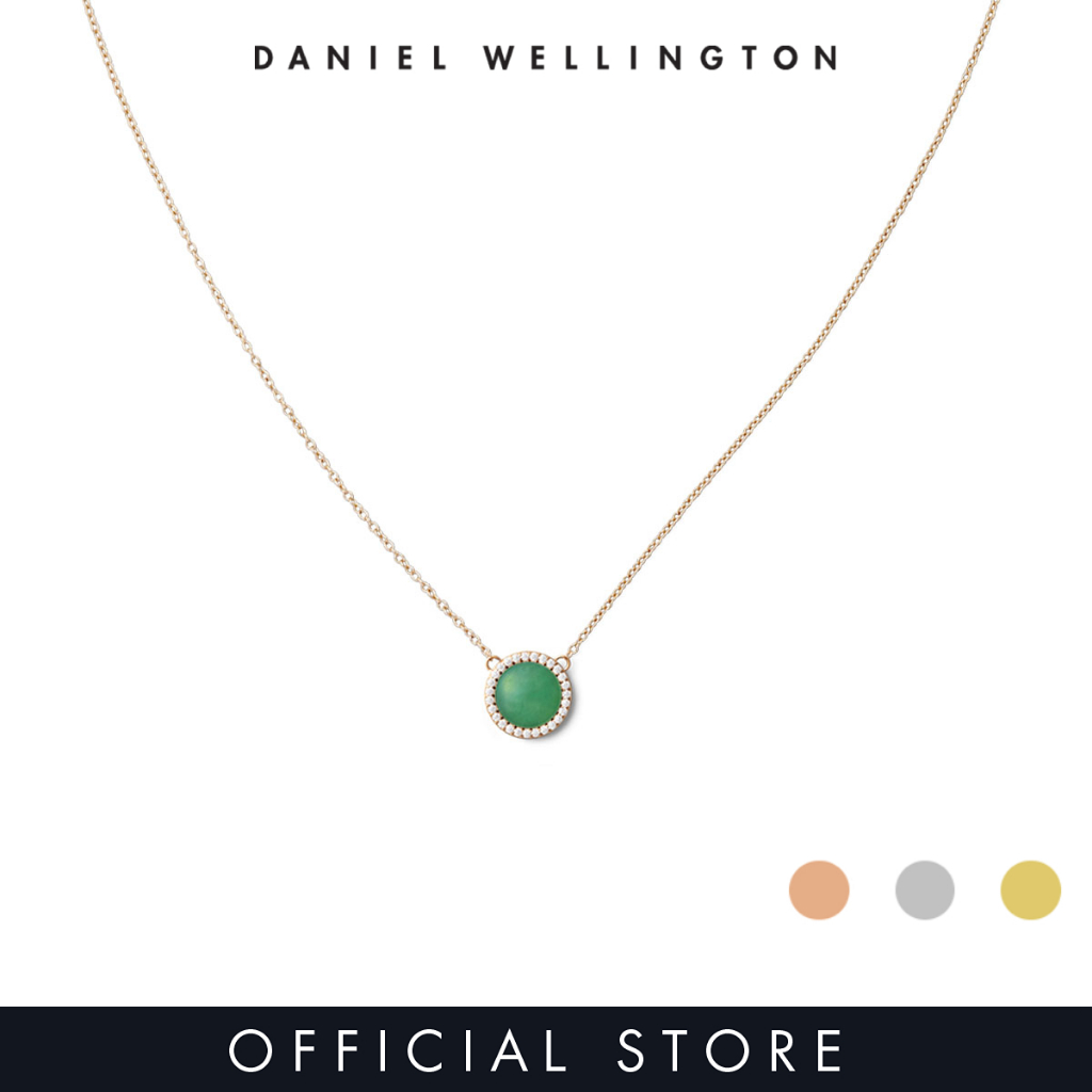 Daniel Wellington Audrey Necklace Jade - Semi-Precious Stones Rose gold / Silver / Gold - Unisex Necklace for women and men stainless steel Necklace DW Official Authentic Original - สร้อยคอ ผู้หญิง ผู้ชาย ราคา 4,039 บาท*ส่งฟรี