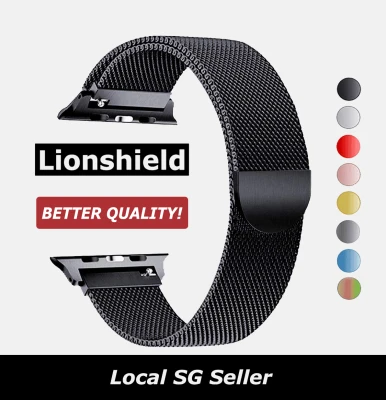 [SG] LionShield Milanese Strap (45mm/41mm/44mm/40mm/42mm/38mm), Compatible with Apple Watch Series 7/6/SE/5/4/3/2/1