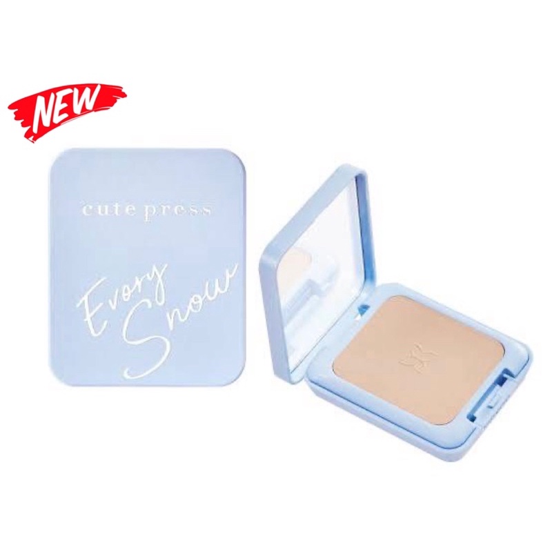 New Look: Cute Press, Cue Press Foundation Powder, Blue, Evory Snow Whitening & Oil Control, Size 12g. ราคา 239 บาท*ส่งฟรี