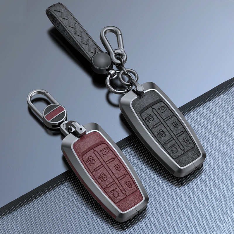 Hợp kim kẽm cowhe chìa khóa ô tô từ xa trường hợp Fob cho Hyundai Genesis G80 gv70 gv80 2019 2020 2021 2022 TPU 4/6/8 nút essories