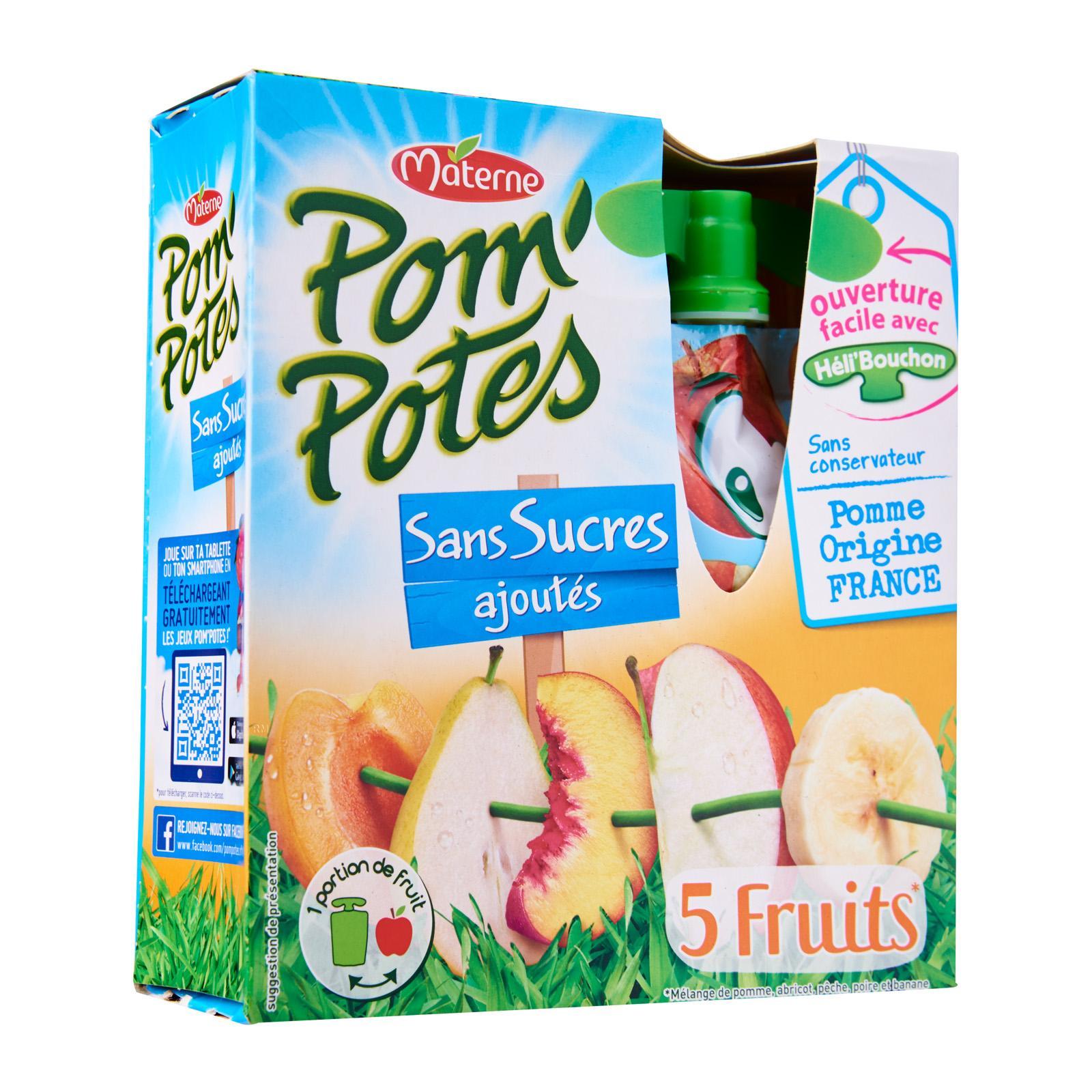 Materne Pompotes 5 Fruits Compote With No Added Sugar By Redmart