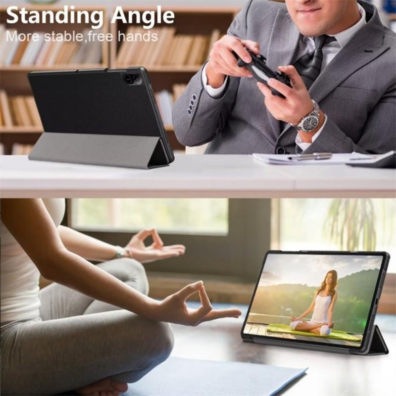 For Pad X8A 11inch 2024 Case PU Leather Folding Stand Cover Tablet With Magnetic Stand Auto Sleep Wake Shockproof Case ราคา 305 บาท*ส่งฟรี