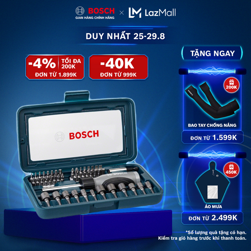 Bộ vặn vít đa năng Bosch 46 món