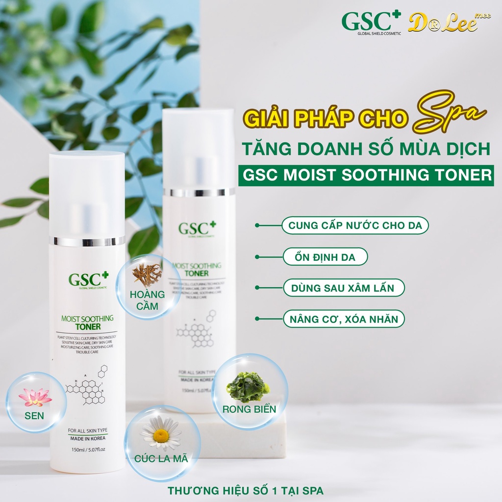 Xịt khoáng cấp ẩm gsc+ hàn quốc moist soothing toner 150ml cân bằng ph cho da.