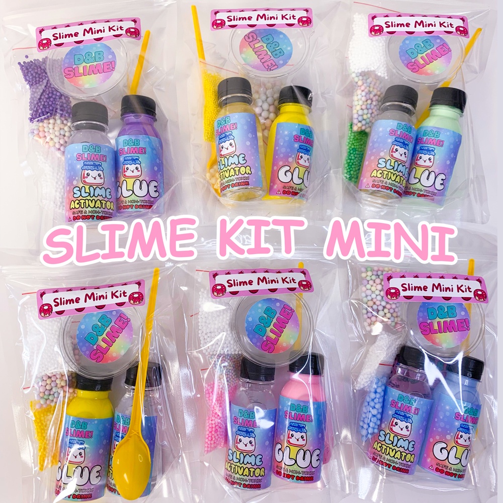 Bộ kit làm slime basic - kit làm slime cơ bản đủ màu thành phẩm 120ml