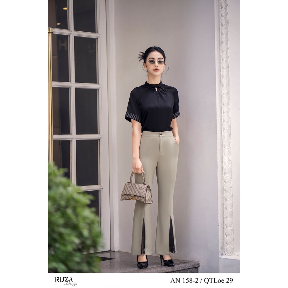 Quần tây nữ ruza ống loe xô len thời trang công sở qt loe 29 28