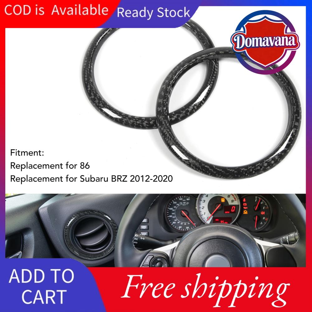 Domavana Semme 2pcs Car AC Outlet Ring Carbon Fiber Air Conditioning Vent Trim Replacement for 2012 2020 Professional Manufactured Cover Scratches Glossy Appearance Easy Installation Giá 677,000 Đồng*Miễn phí vận chuyển