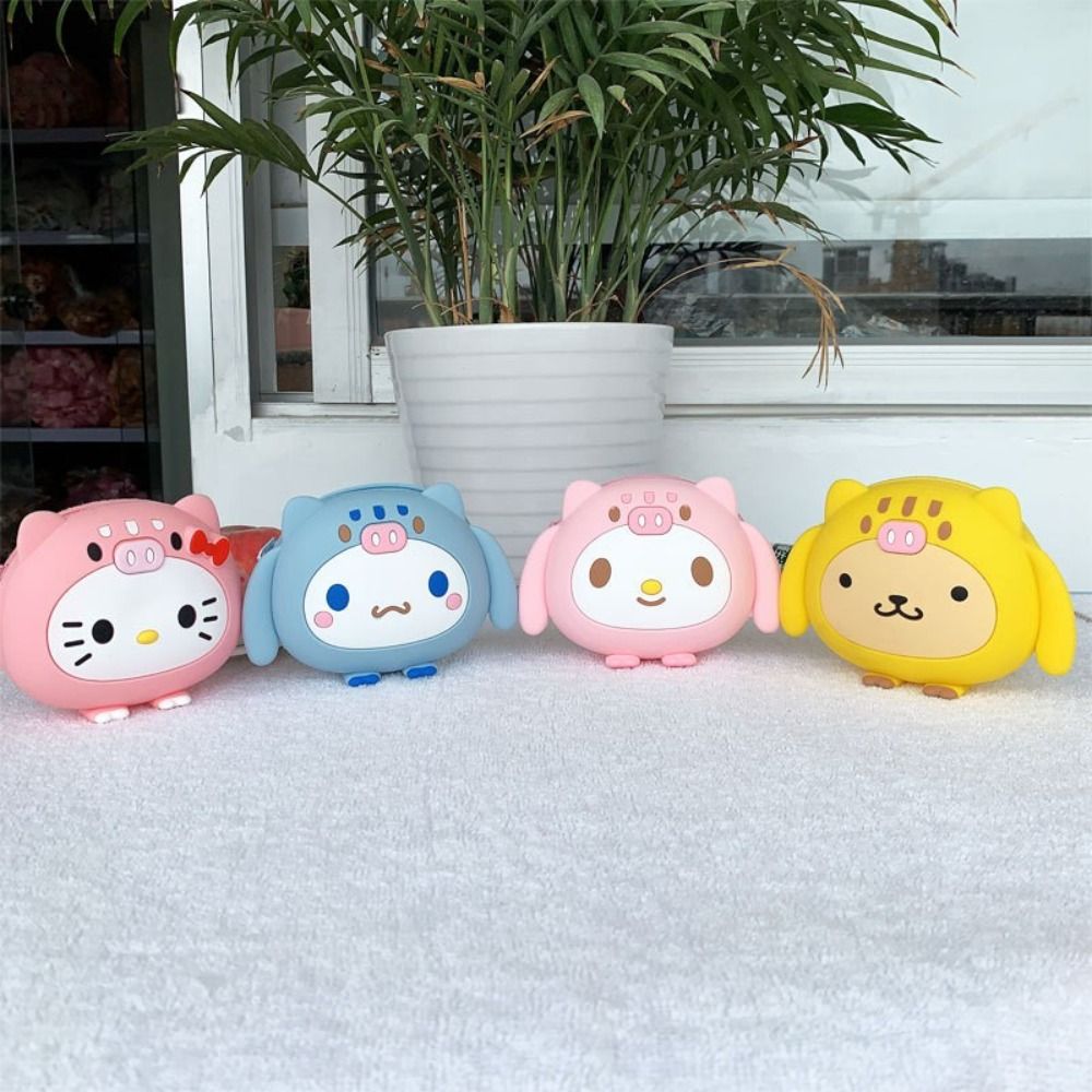 BACHEL Mini Bags Melody Children Bag Cartoon Doll Bag with Handle Crossbody Bag Gifts Cute Silicone Small Storage Purse